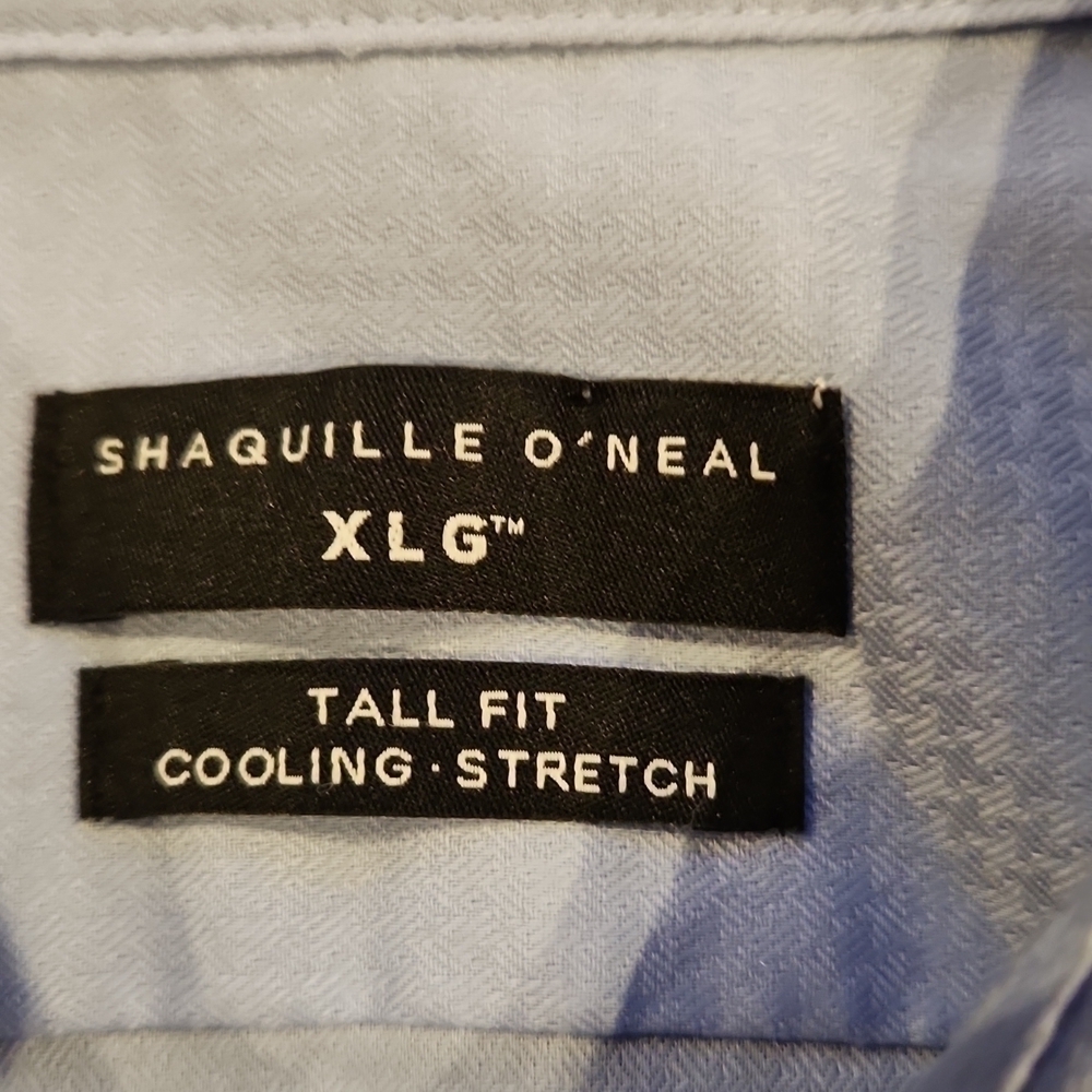 𝅺shaquille O'Neal Light Blue Houndstooth Button-Up Shirt - Picture 5 of 9